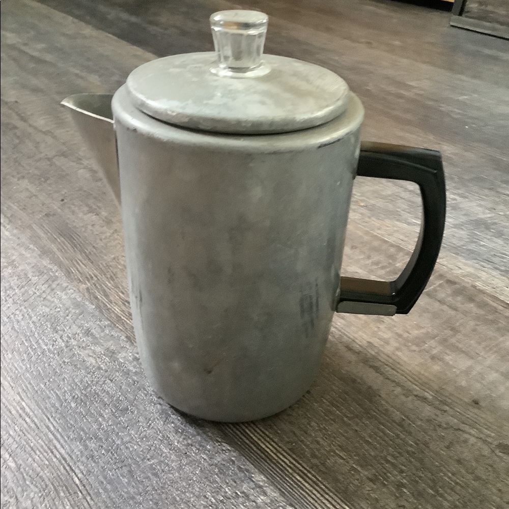 Vintage Complete Aluminum 7 cup Camping Percolator